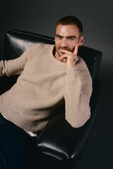 OOTO Camisola de malha pérola de lã Tostado