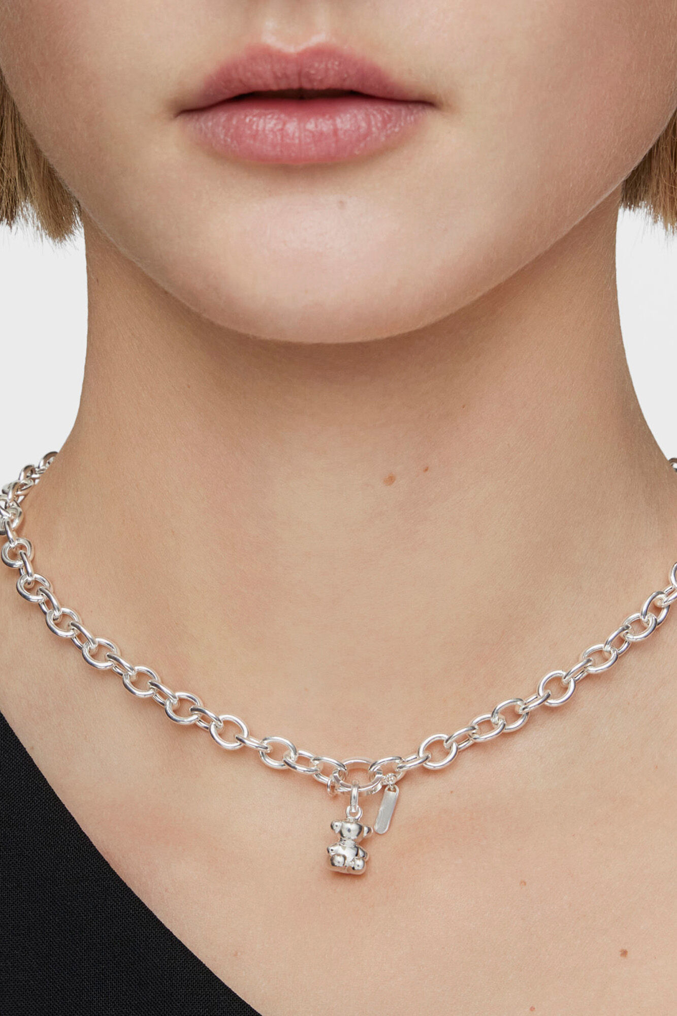 Tous Colgante oso peque&ntilde;o de plata Bold Bear Gris