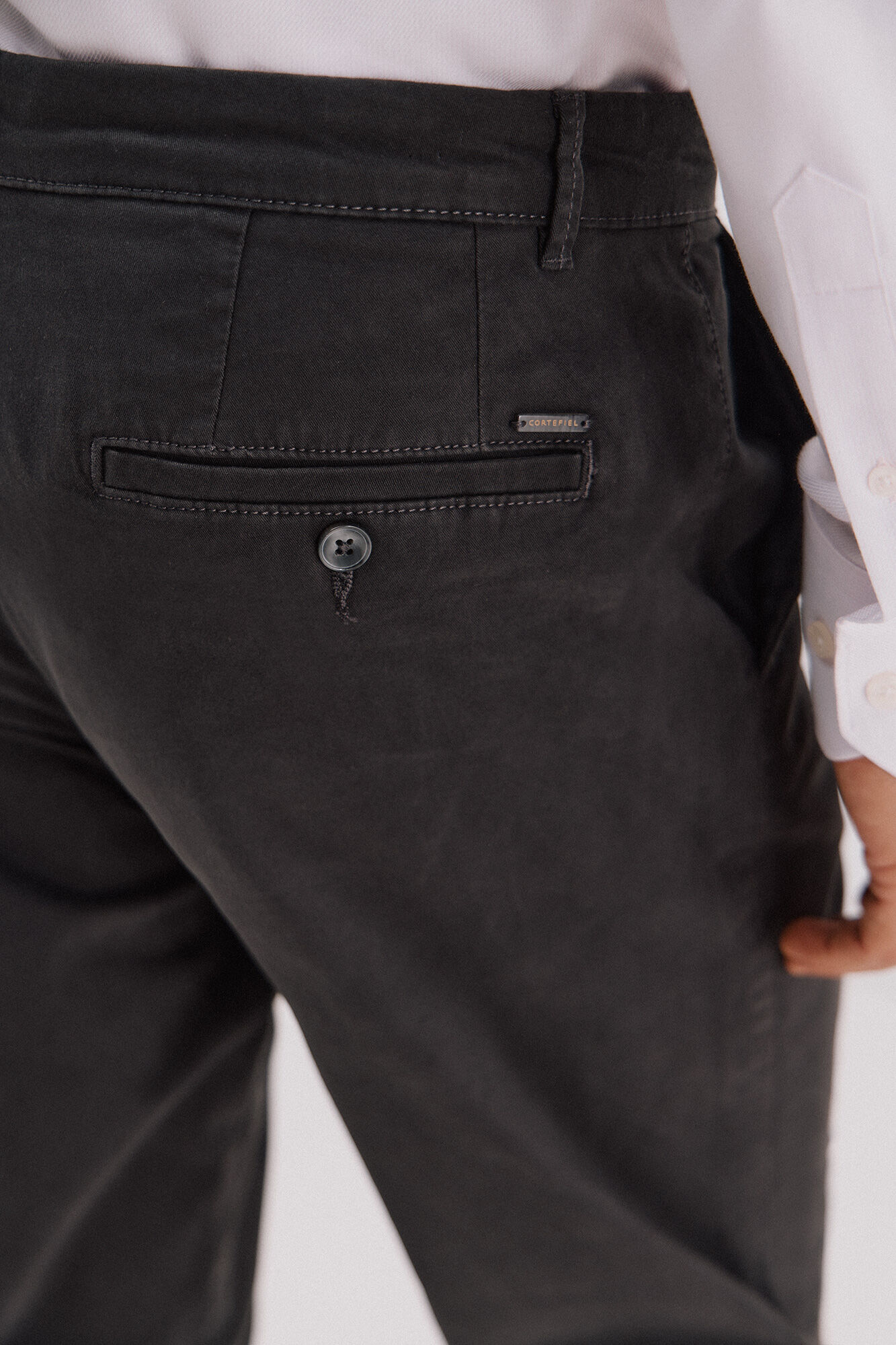 Cortefiel Regular fit chinos Dark grey