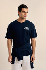 Valecuatro Oversized text t-shirt Navy