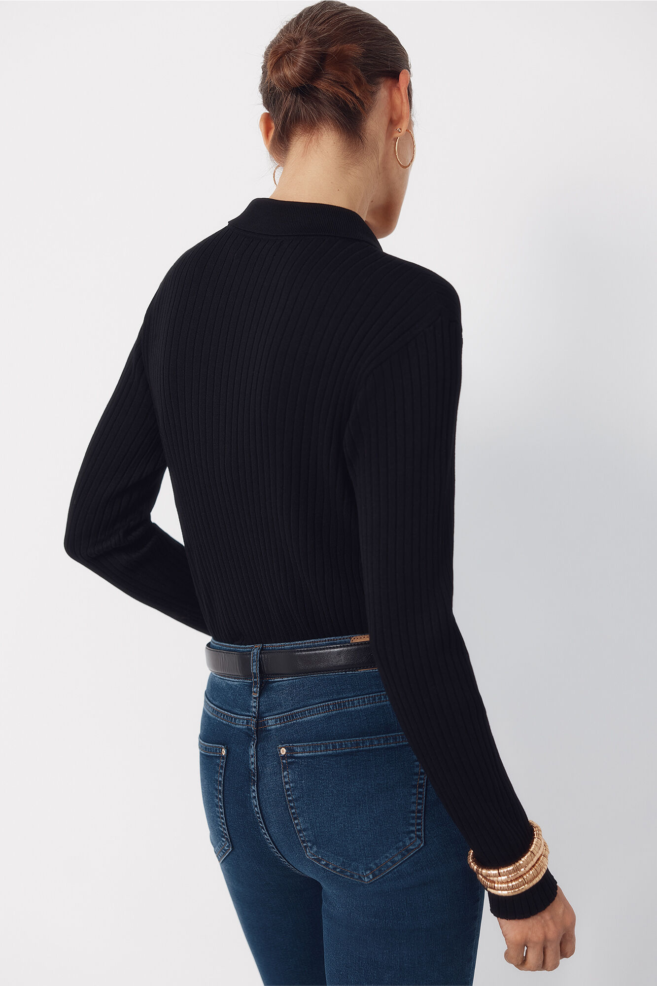 Cortefiel Jersey polo l&aacute;grima Negro