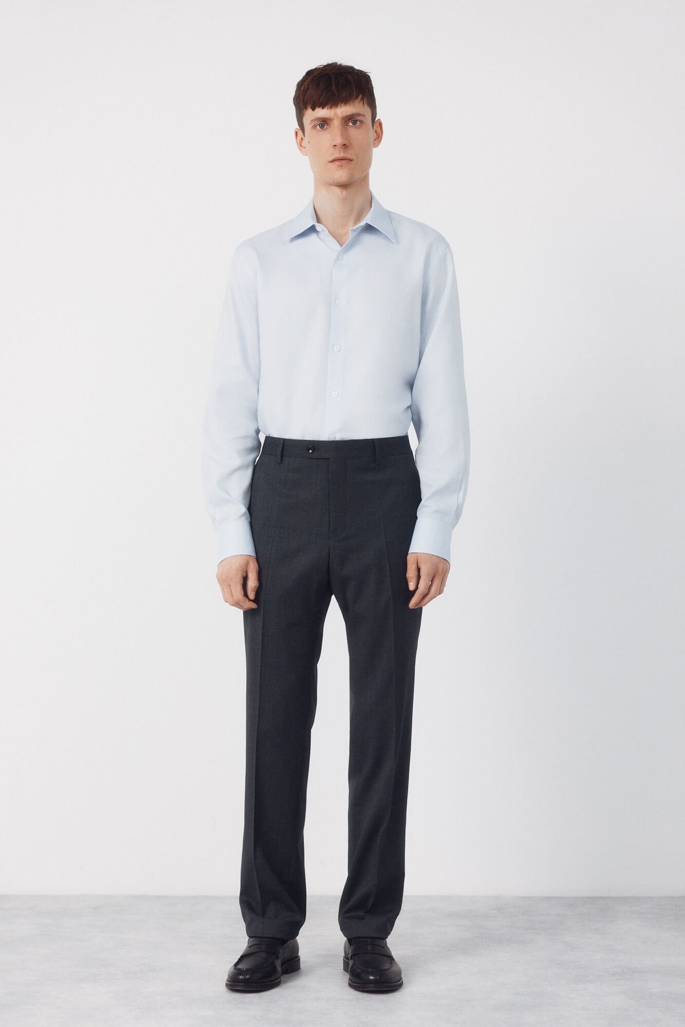 Cortefiel Dress shirt with a textured cotton-Tencel fabric