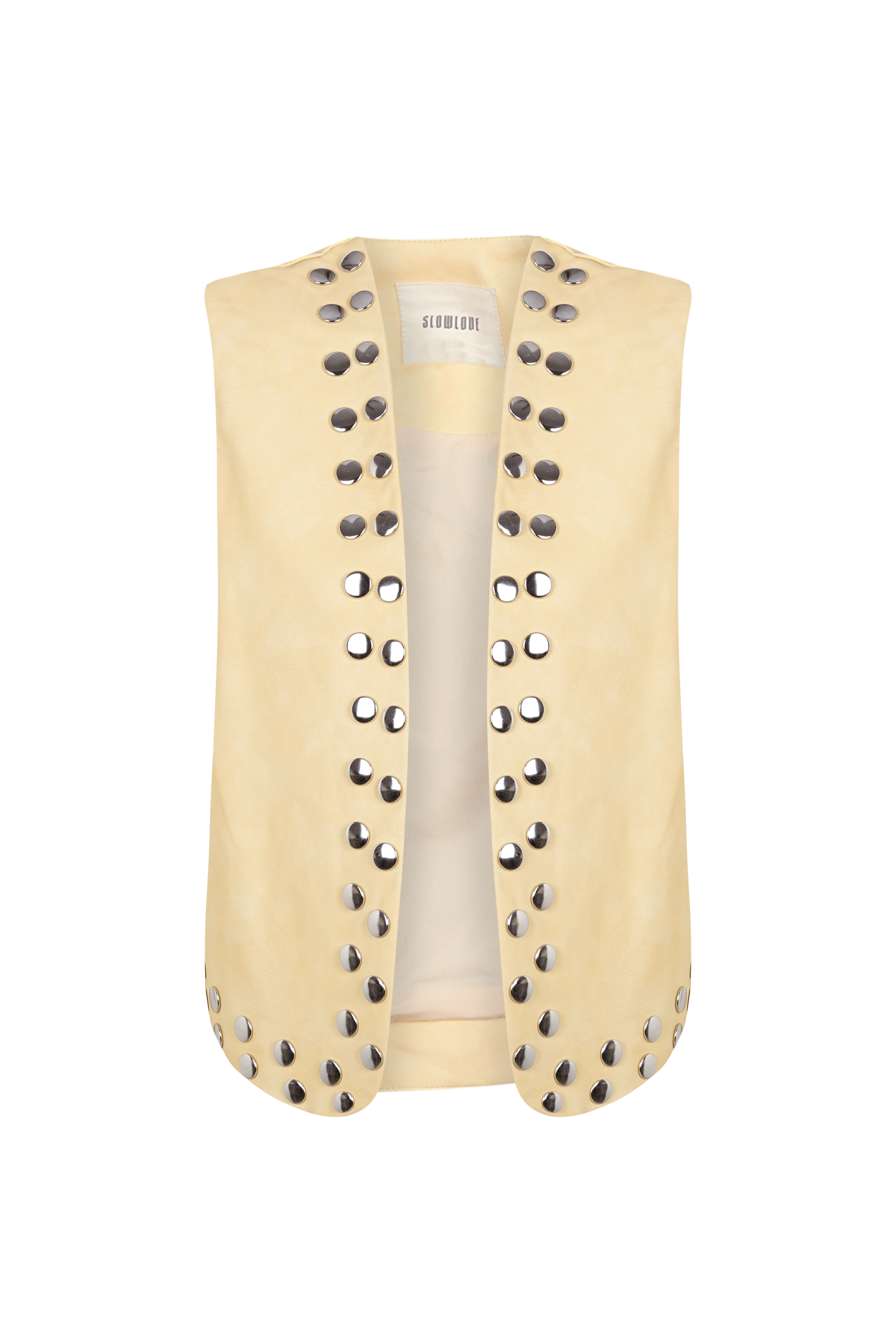 Slowlove Colete com tachas Amarelo