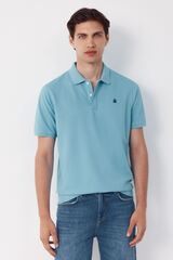 Cortefiel Piqu&eacute; basic polo shirt Turquoise