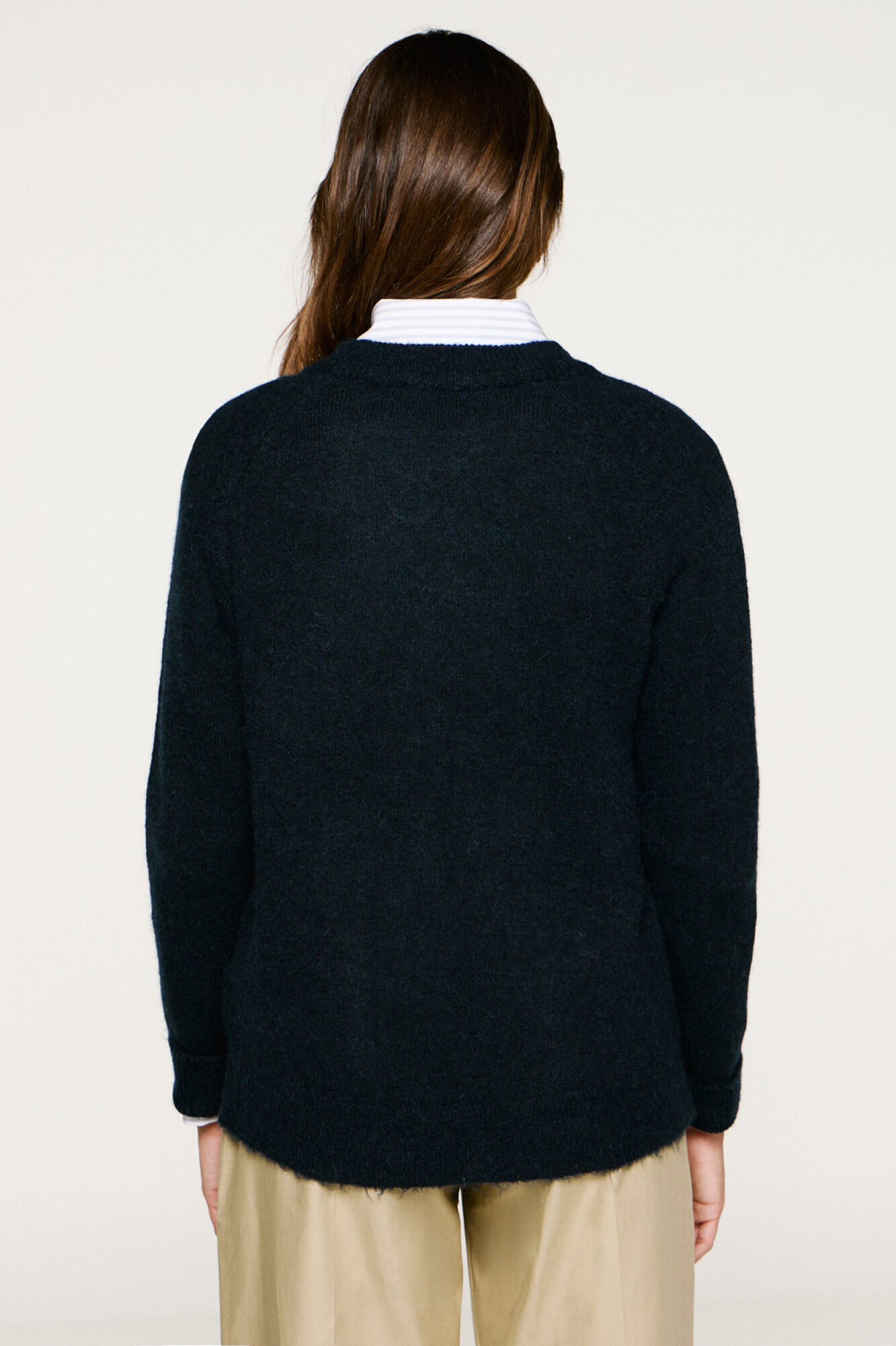 Selected Wool and alpaca jumper . Navy