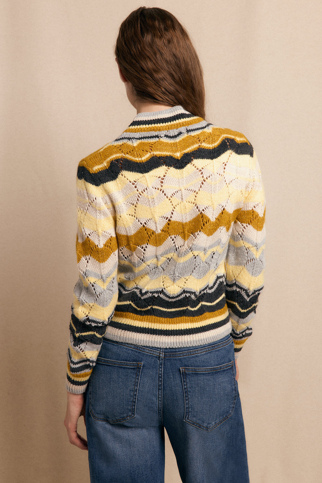 Slowlove Jersey ondas multicolor Amarelo