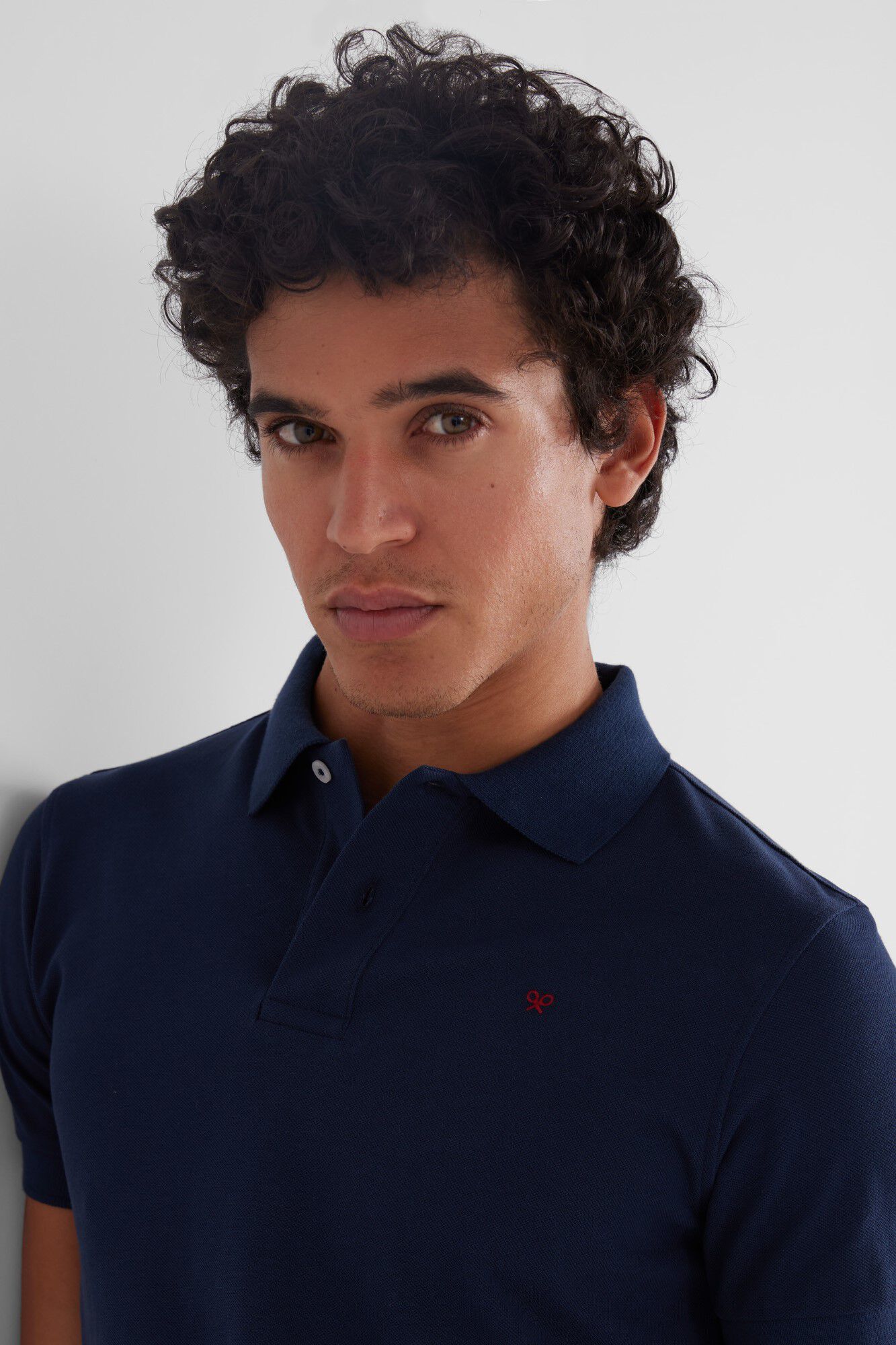 Silbon Navy blue trend polo shirt Navy