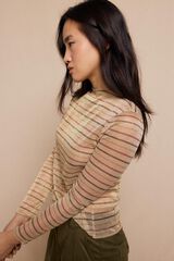 Slowlove Blusa listrada de lurex Multicolorido