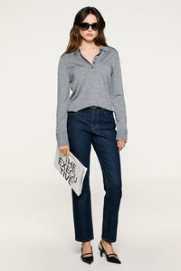 Selected Camisola polo 100% lã merino.