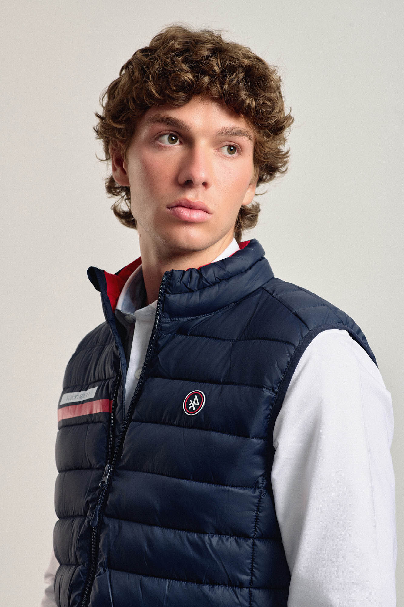 Valecuatro Colete acolchoado azul marinho com faixa Valecuatro Azul