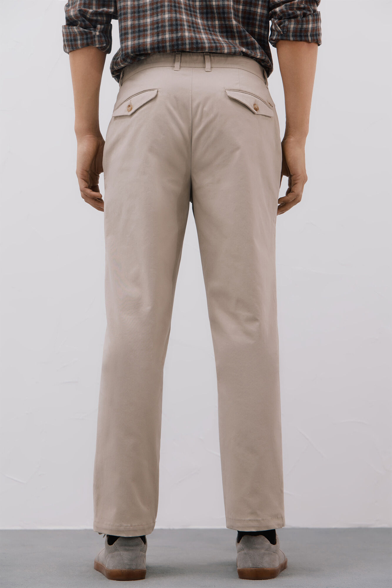 Cortefiel Regular fit comfort chinos Beige