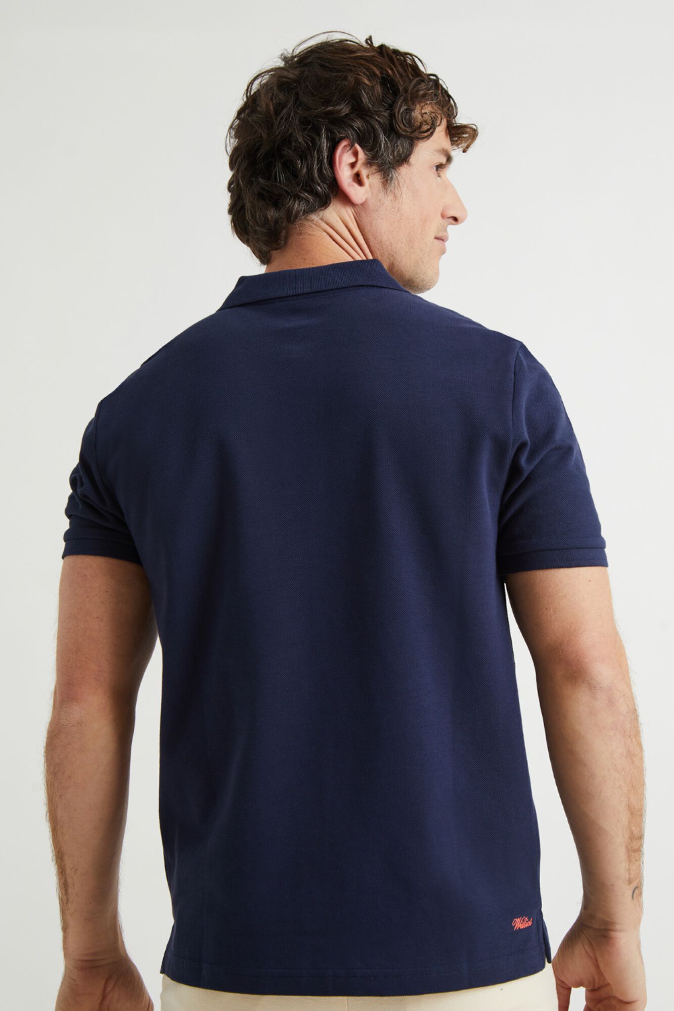Williot Garment Dyed polo shirt Navy