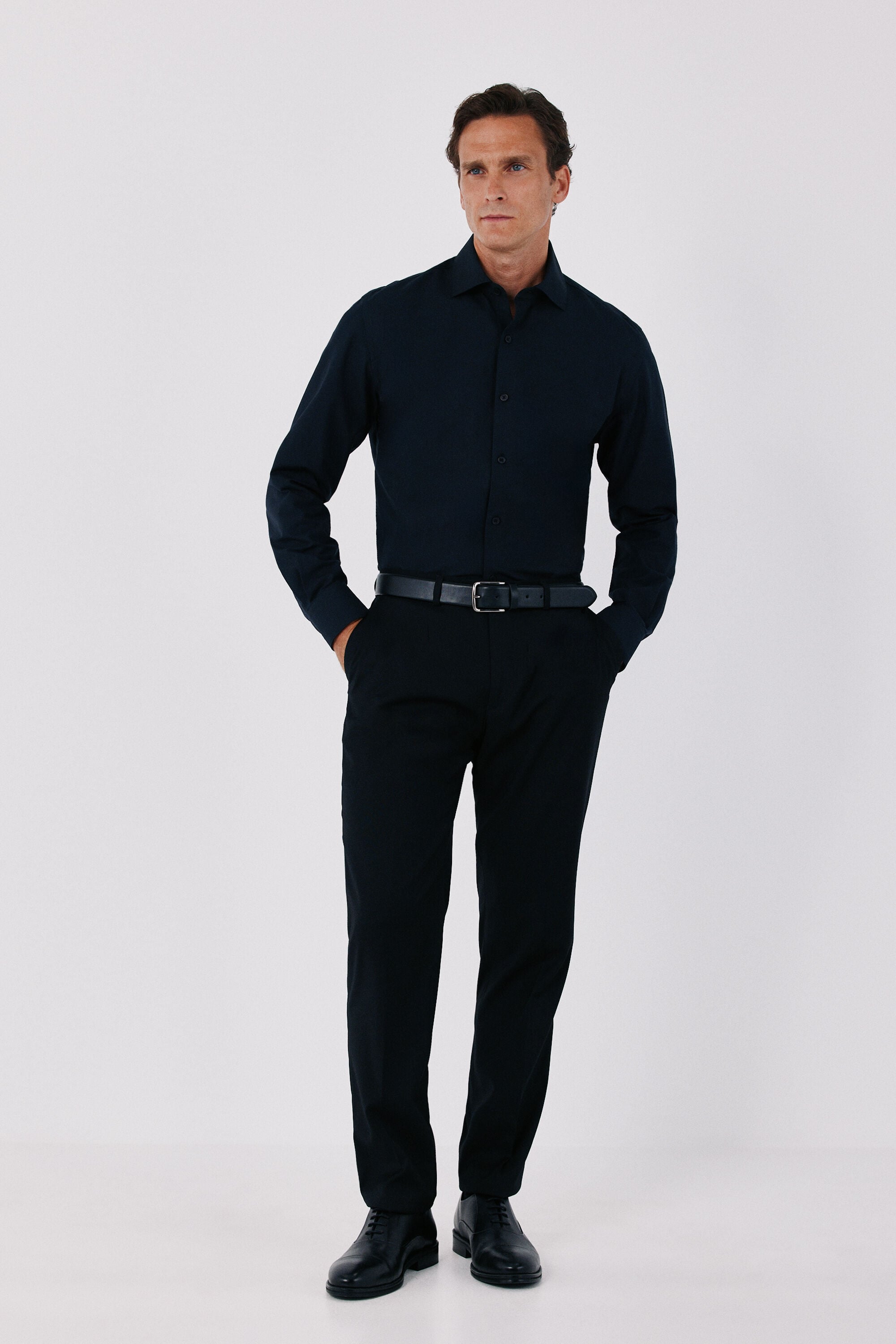 Cortefiel Slim fit Ottoman dress shirt
