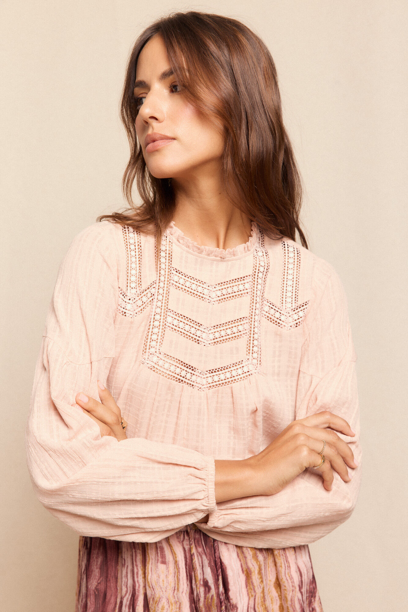 Slowlove Lace blouse Pink