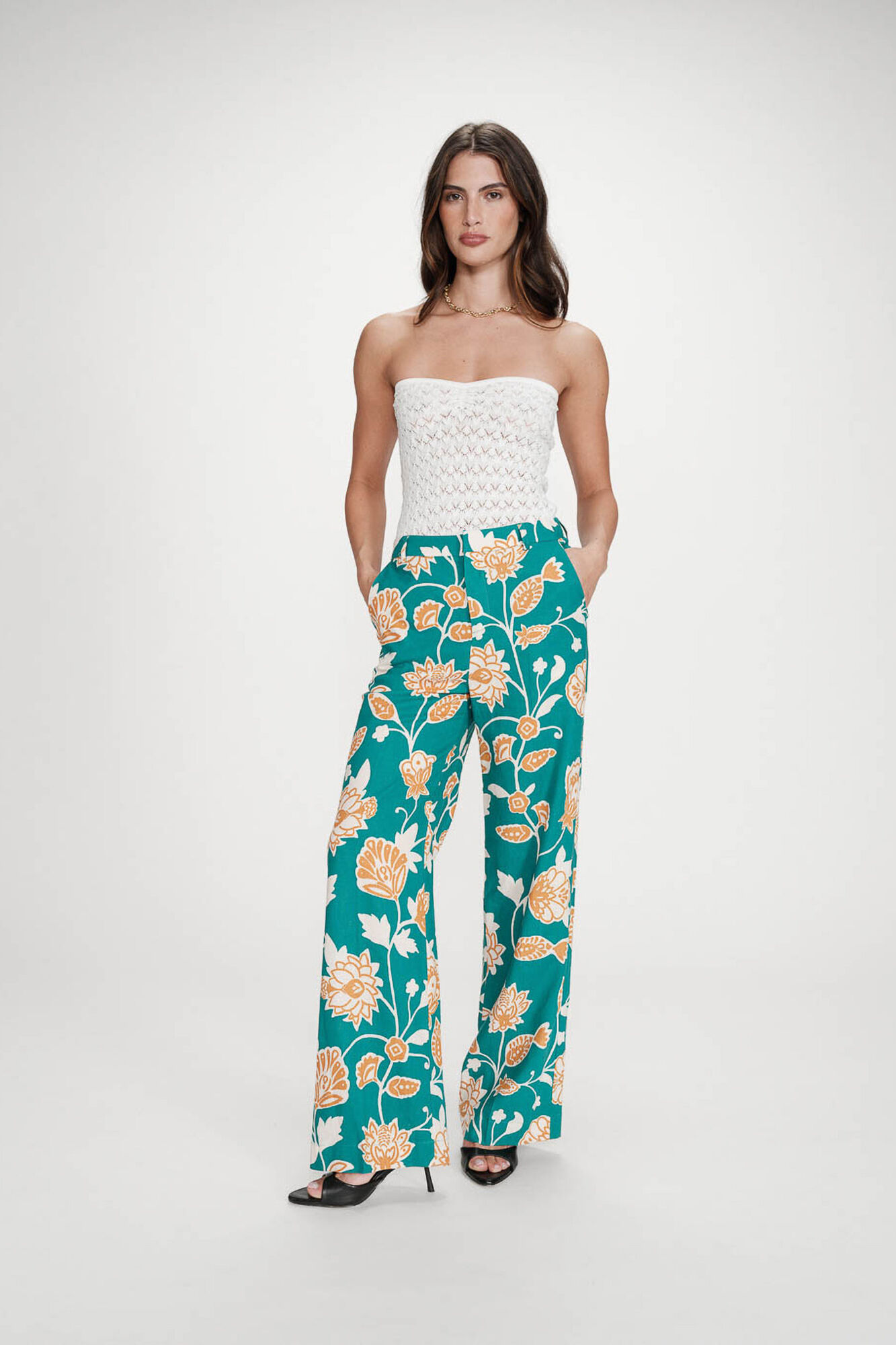 Grace & Mila High-waisted trousers VARINO Green