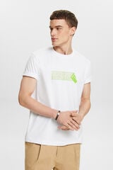 Cortefiel Camiseta básica algodón con logo Blanco