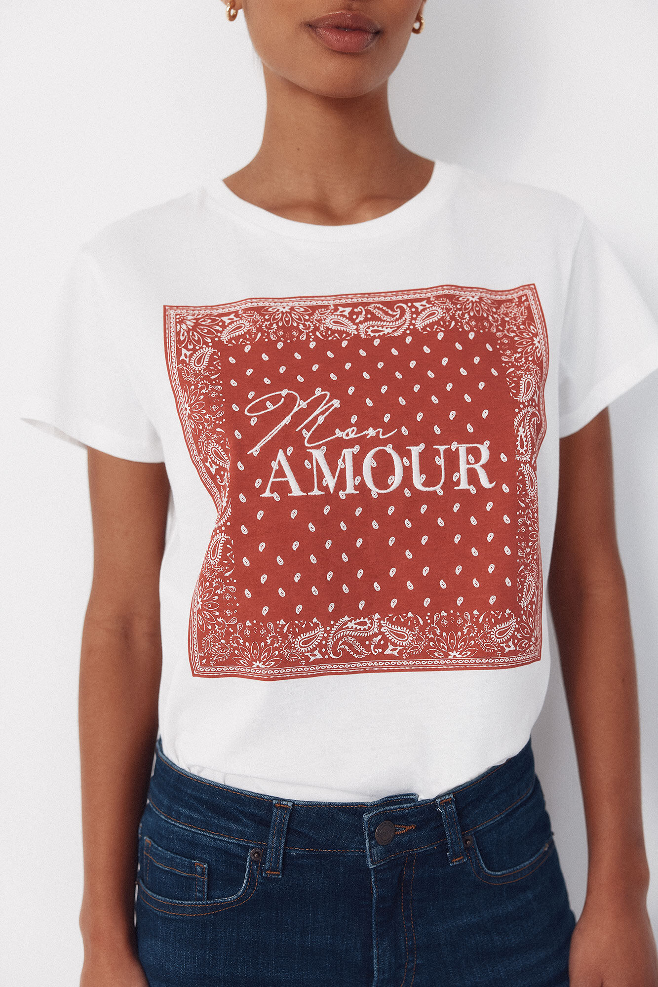 Cortefiel Camiseta estampado posicional
