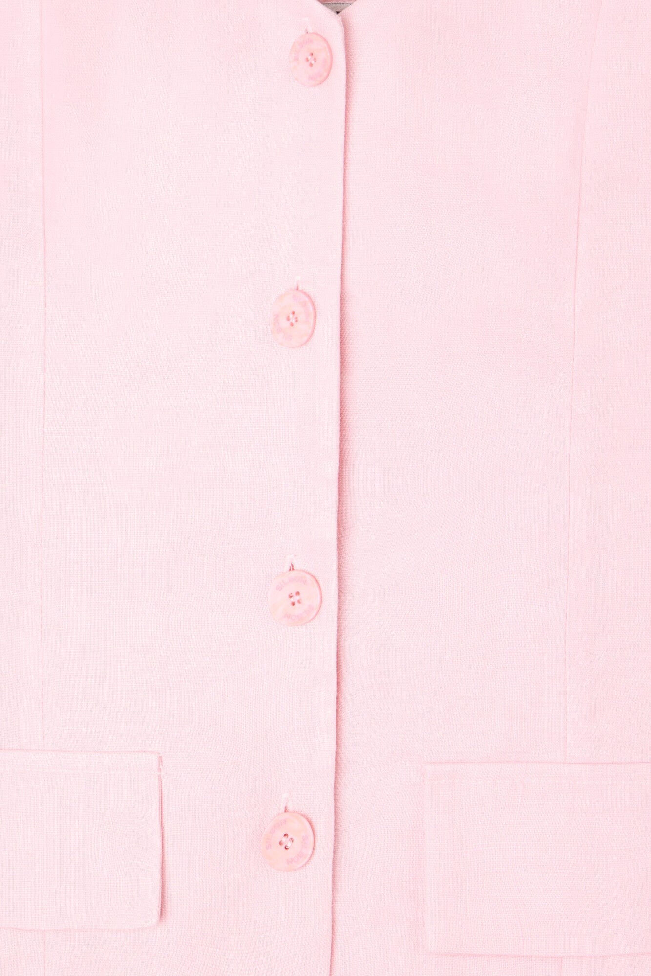 Silbon Colete de linho com bot&otilde;es Subiu