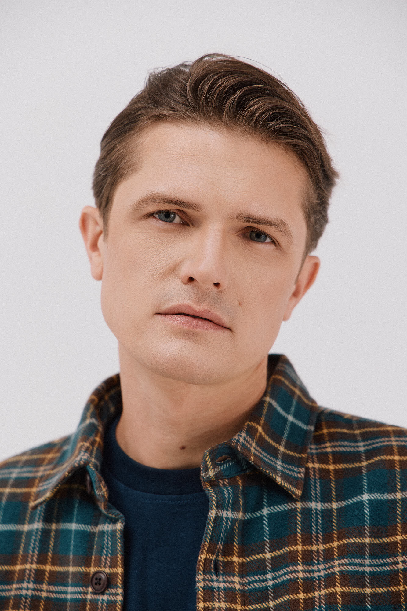 Cortefiel Quilted overshirt Dark green