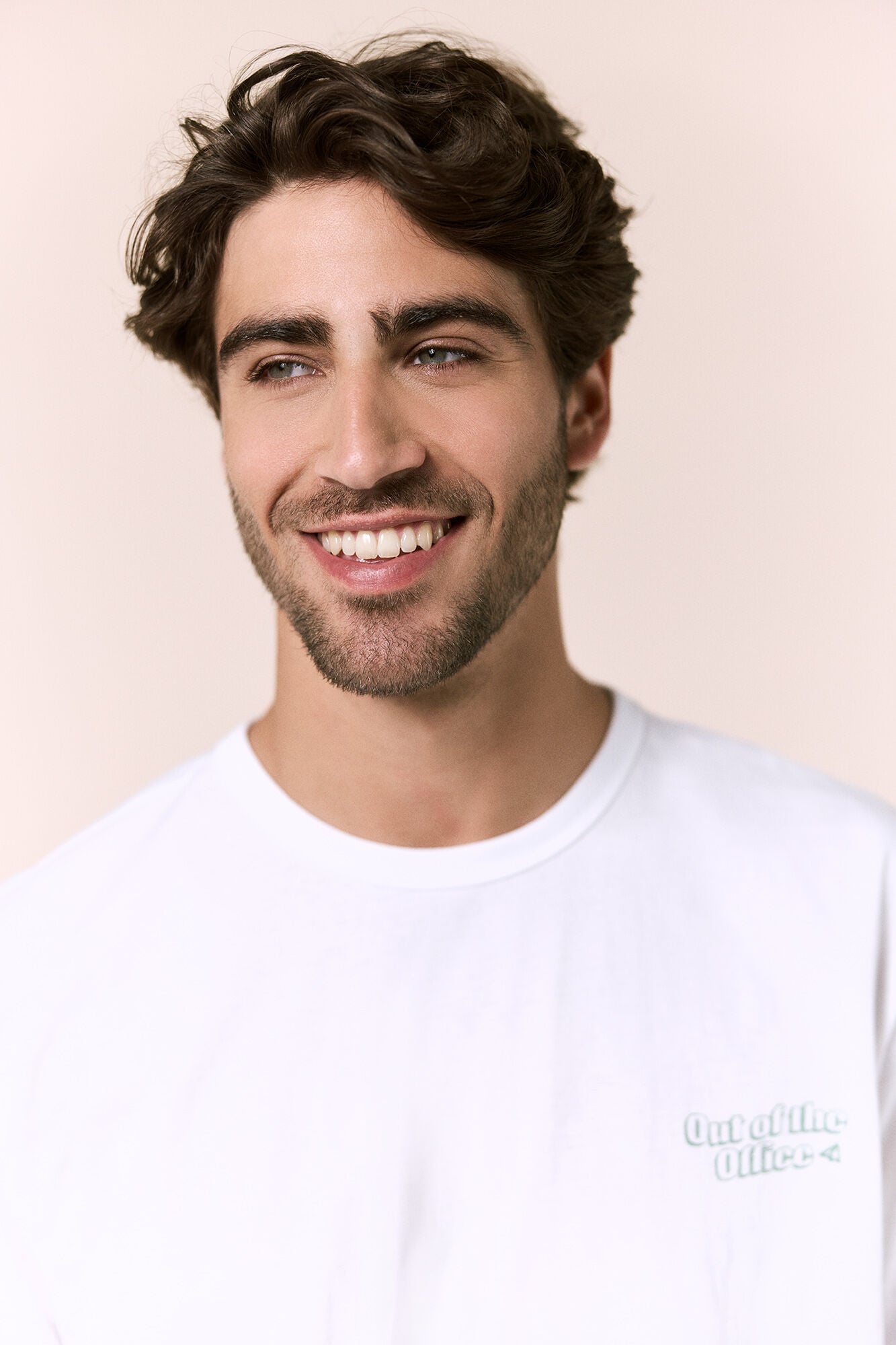 OOTO T-shirt com logo &agrave; frente e atr&aacute;s Branco