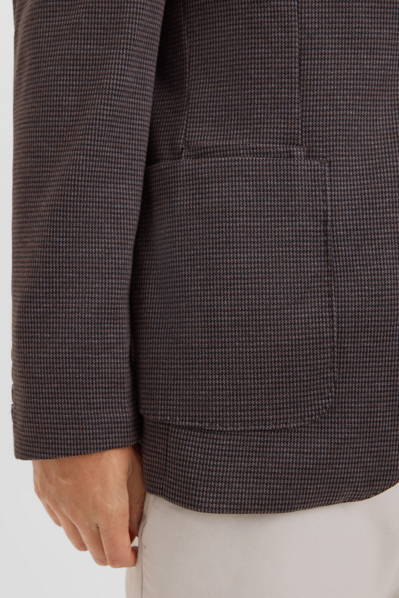 Cortefiel Americana de punto con desmontable Marr&oacute;n oscuro