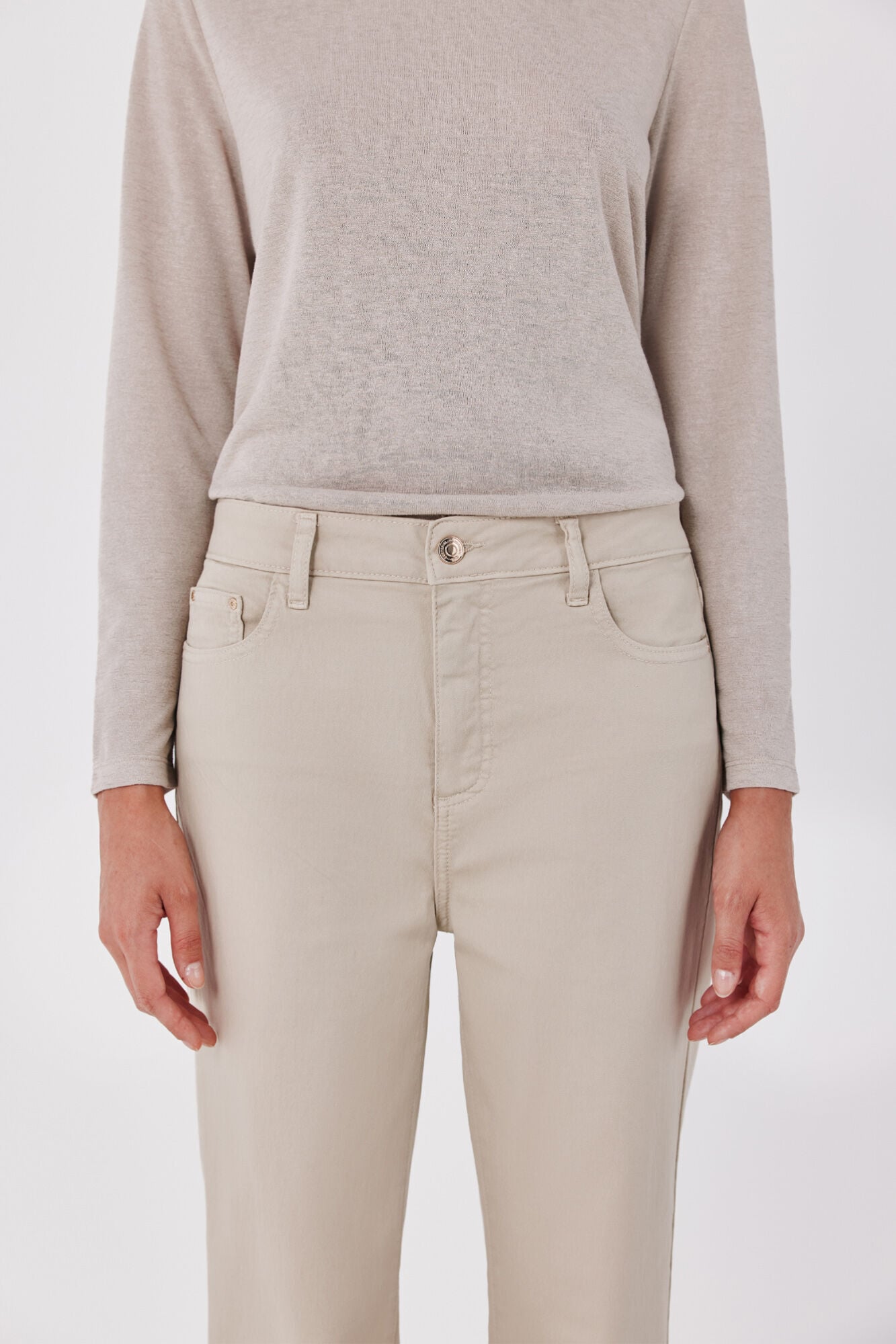 Cortefiel Sensational straight jeans Ivory