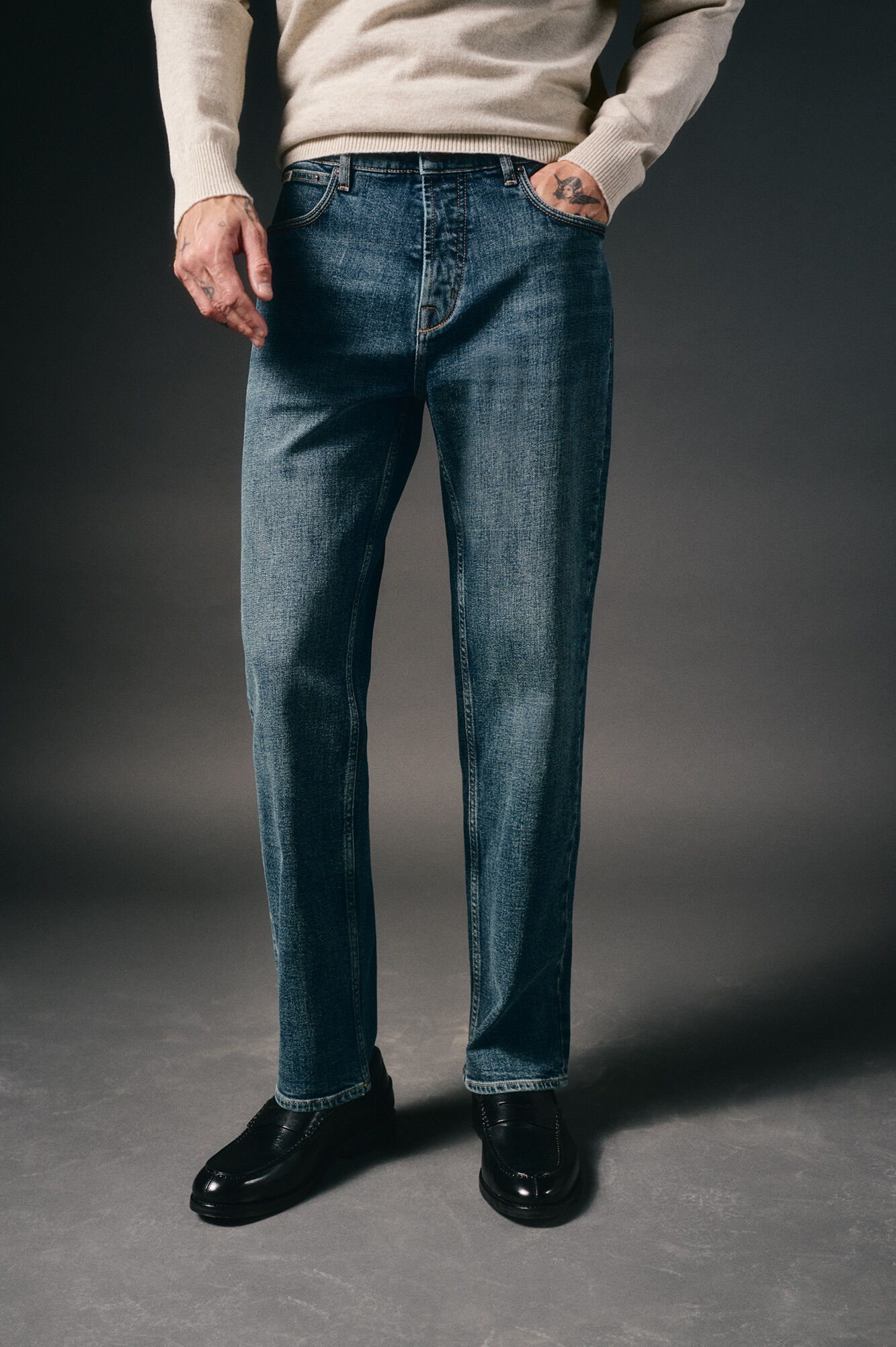 OOTO Straight fit jeans Blue