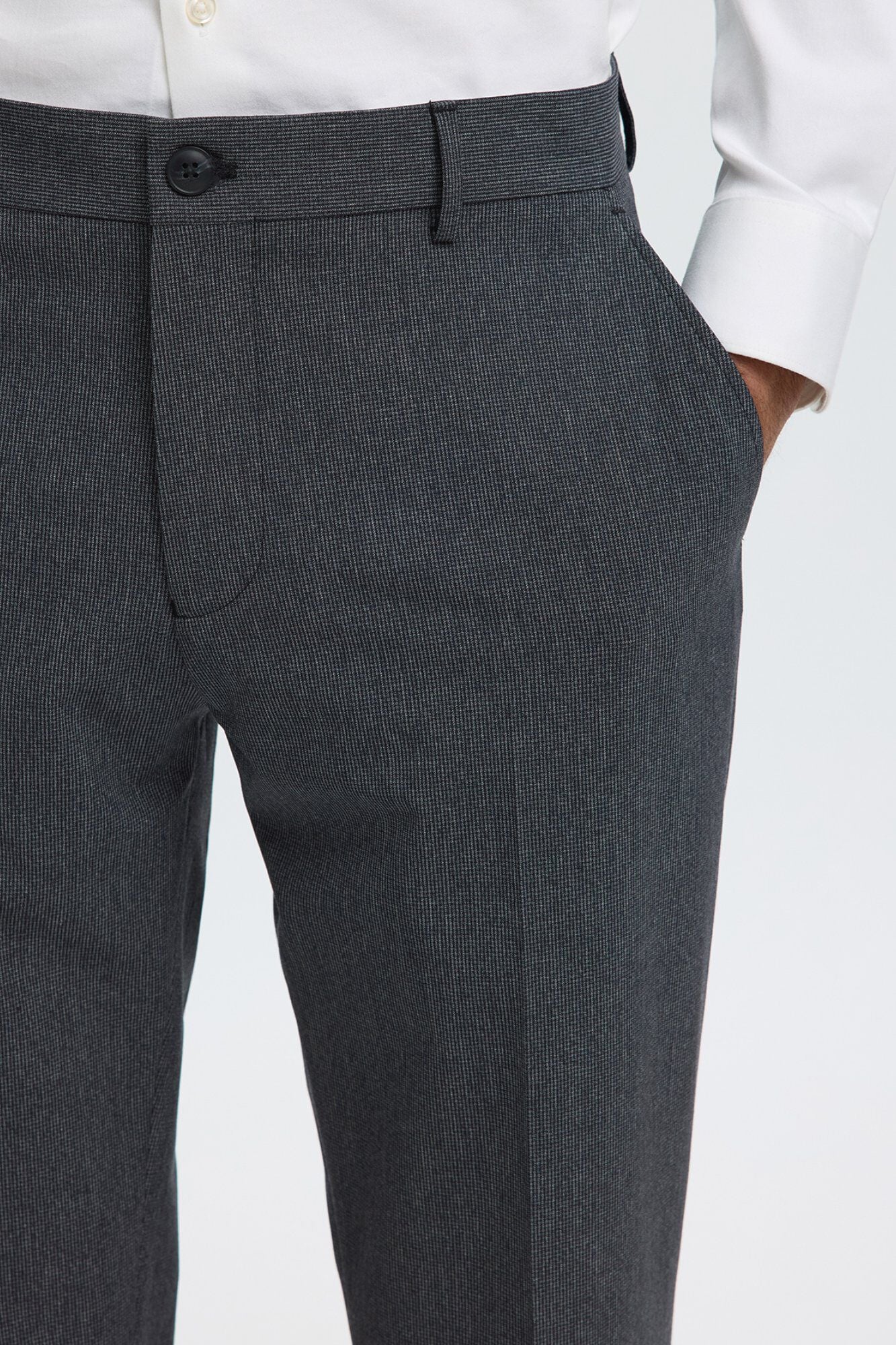 Selected Cal&ccedil;a de fato Slim Fit Cinzento