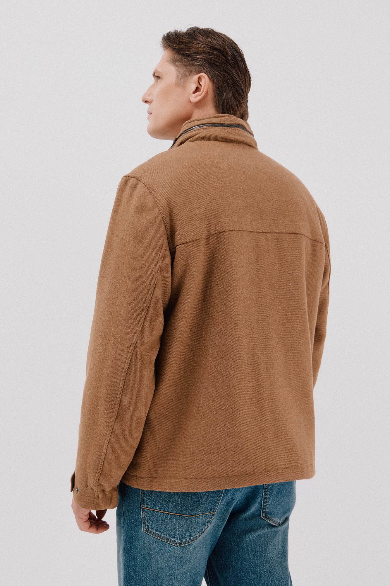 Cortefiel Wool jacket Camel
