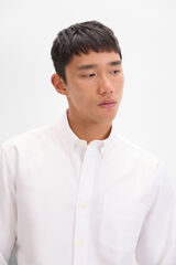 Cortefiel Camisa oxford liso Blanco