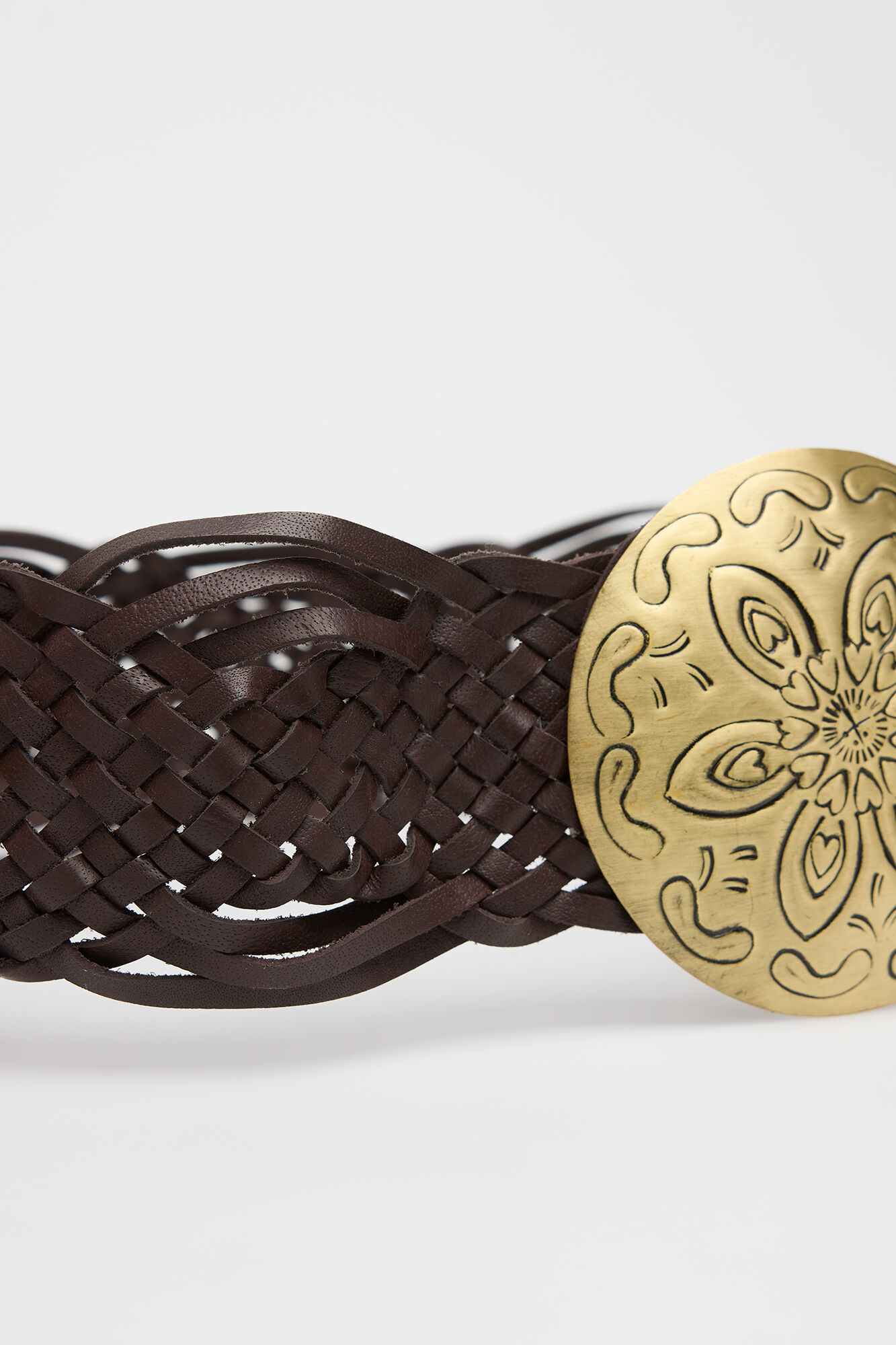 Slowlove Woven belt Dark brown