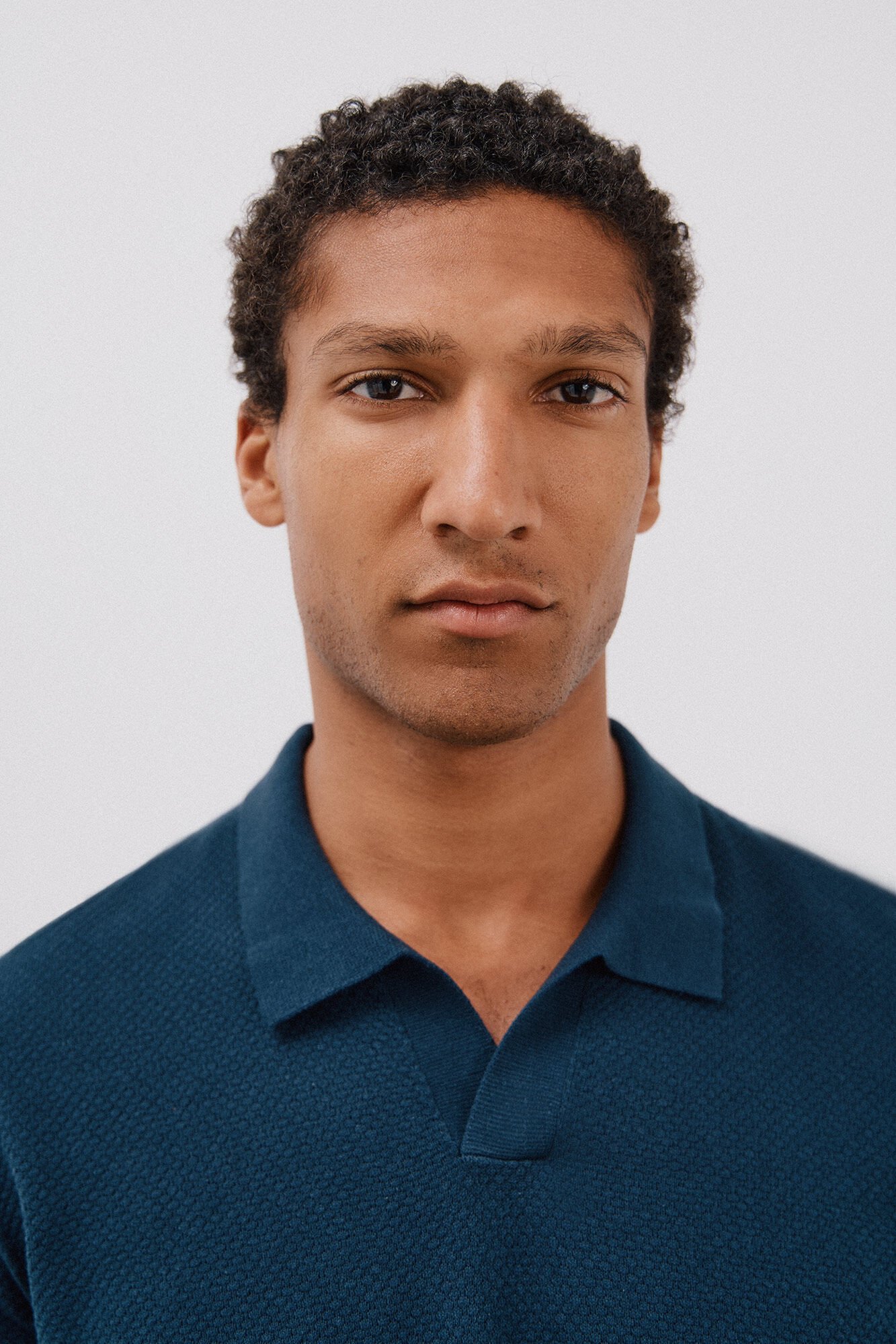 Cortefiel Jersey polo manga corta algod&oacute;n estructura Azul marino