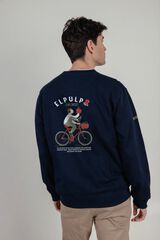 elPulpo Sweatshirt gola caixa Azul