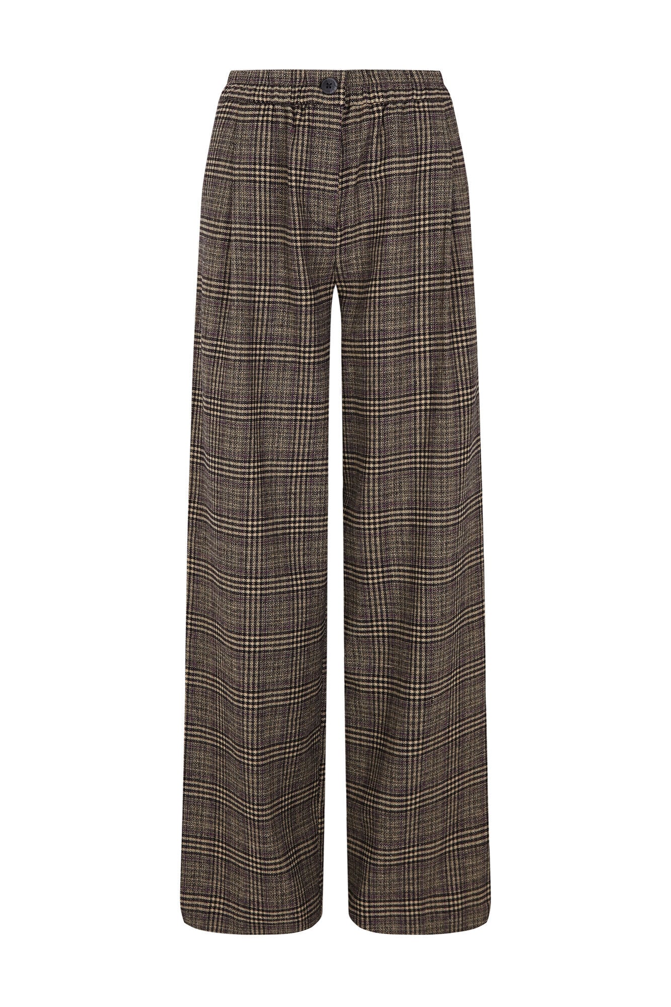 Slowlove Plaid trousers Printed grey