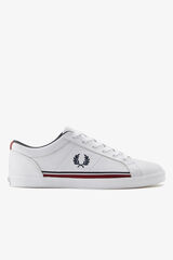 Cortefiel Baseline perf leather trainer White