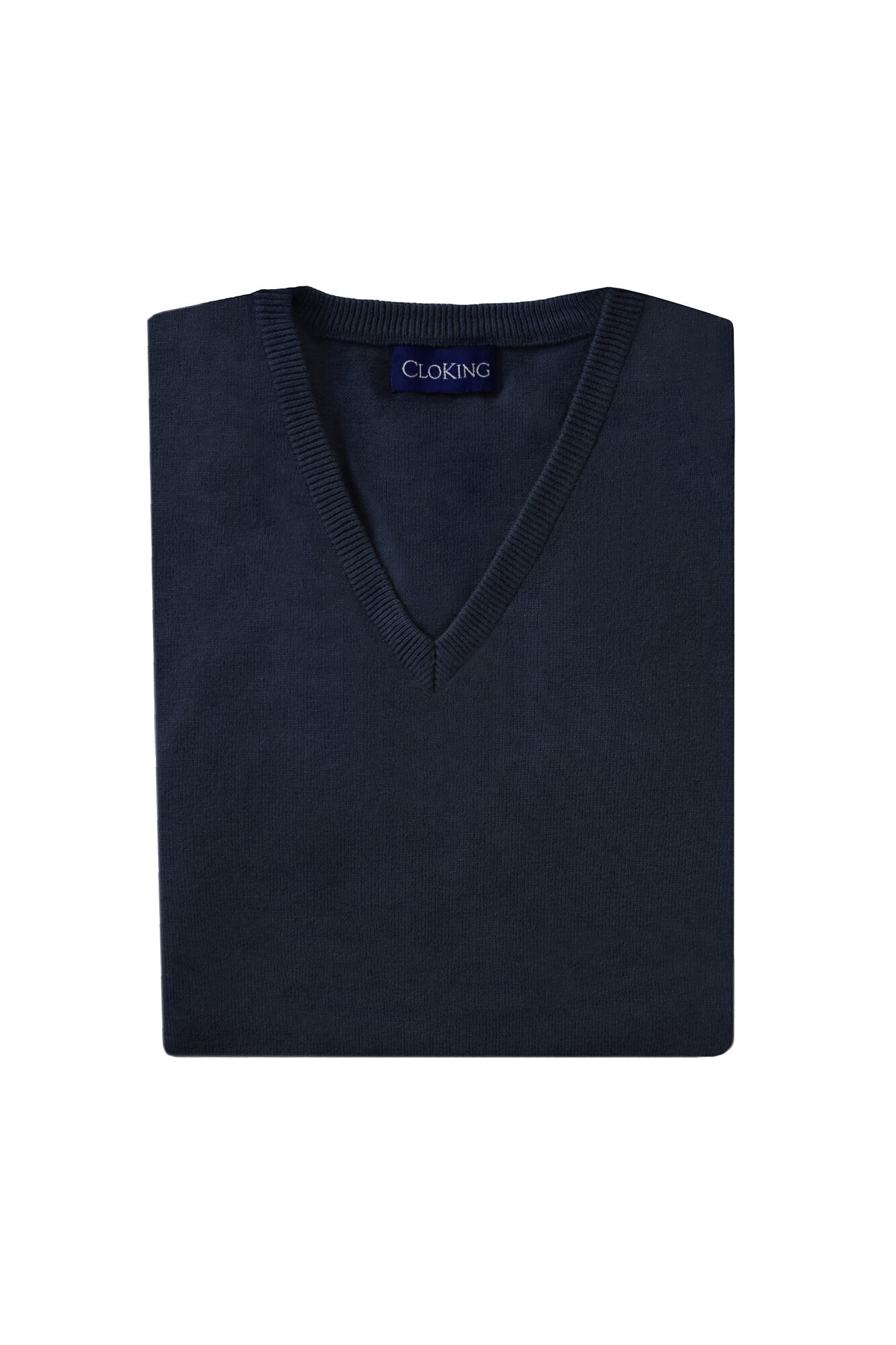 Cloking Camisola com gola em bico Azul