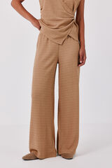 Cortefiel Pantal&oacute;n de punto ancho Beige