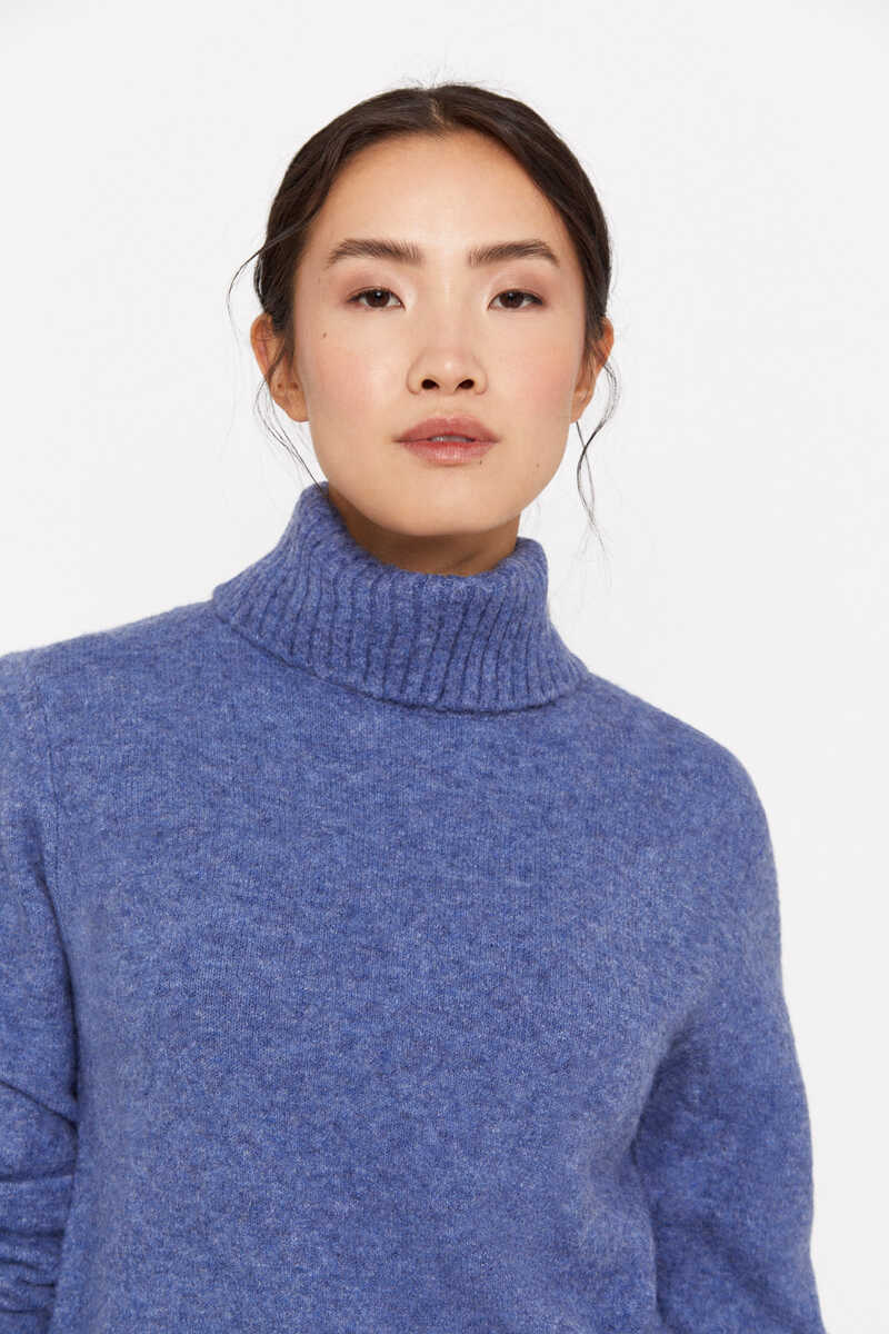 Cortefiel Marl knit jumper Blue