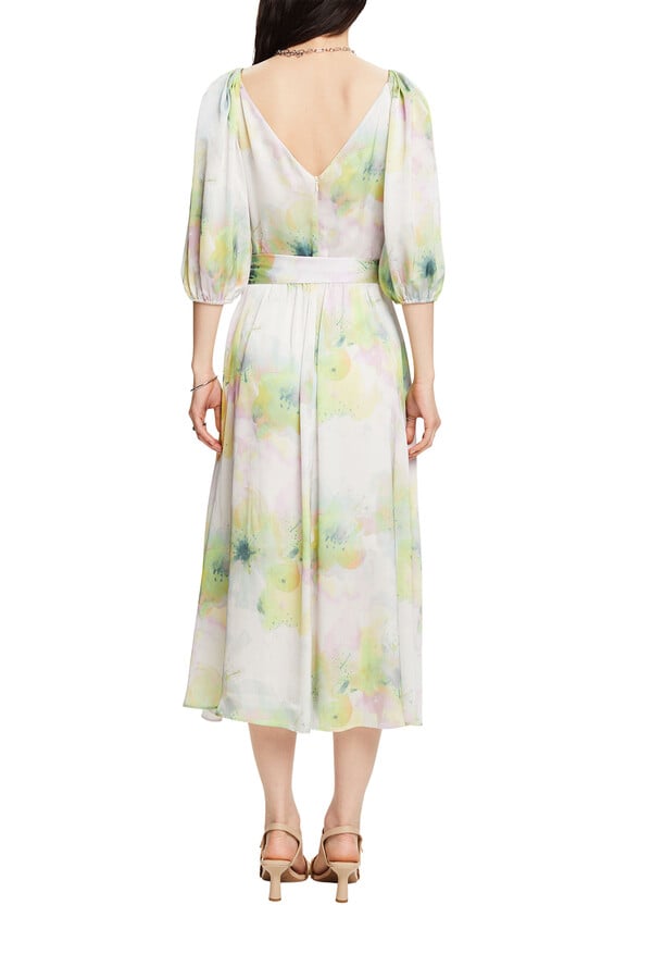 Cortefiel Long printed 3/4 sleeve dress Multicolour