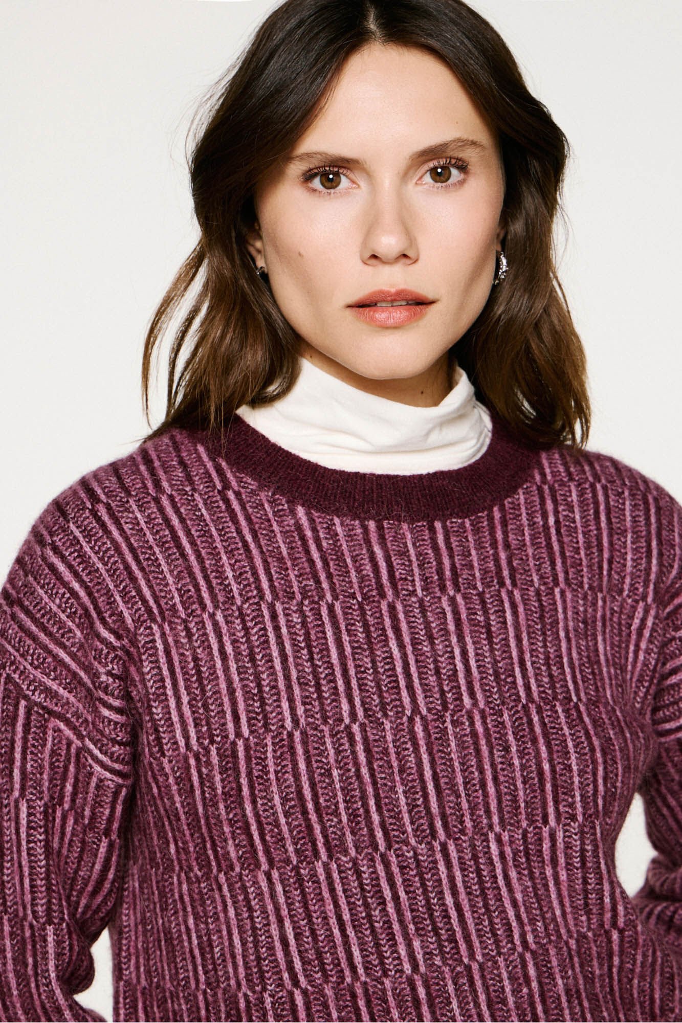 Selected Camisola de gola caixa de alpaca e l&atilde;