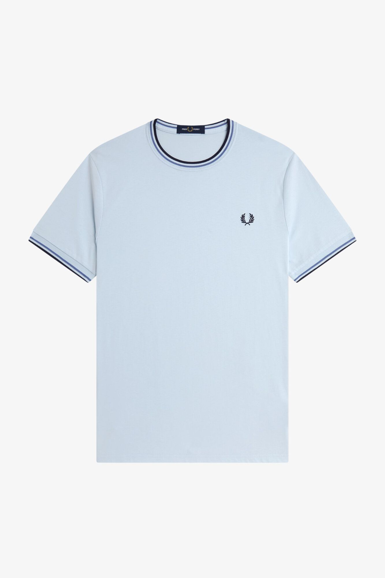Fred Perry T-shirt com debruado com duas riscas Azul