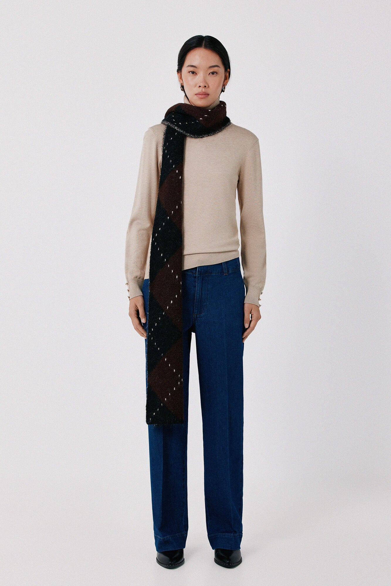 Cortefiel Straight formal jeans Blue