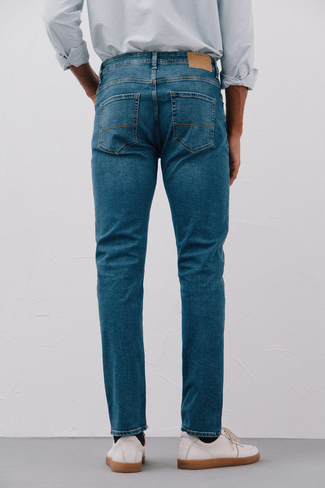 Cortefiel Slim fit jeans Blue