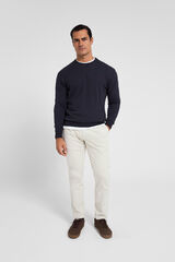 Silbon Classic Silbon navy blue crew neck jumper Navy
