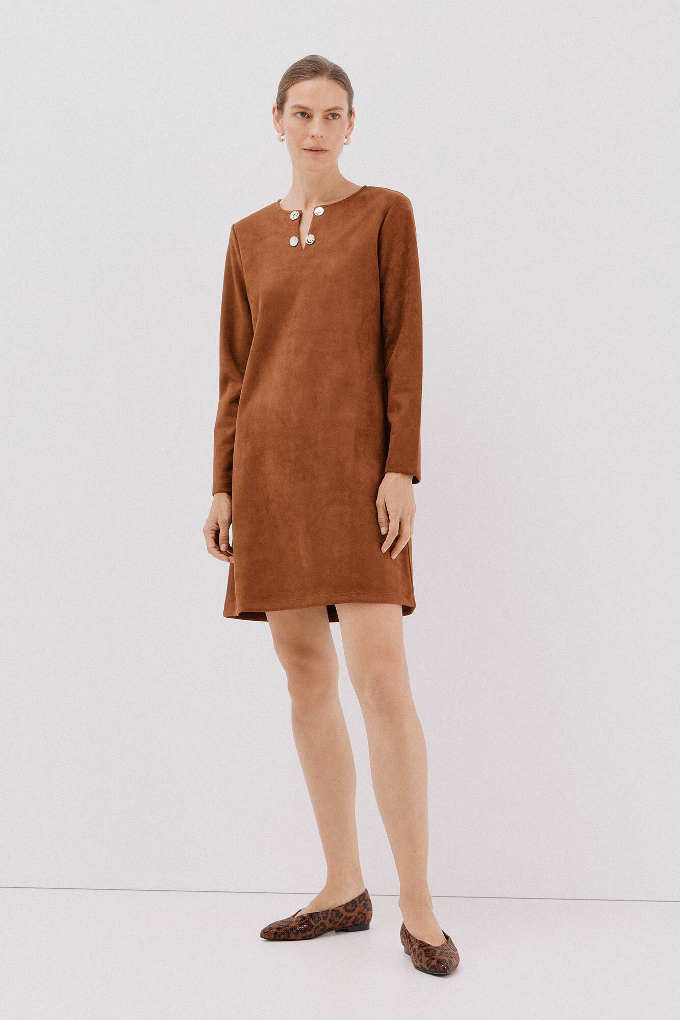 Cortefiel Suede dress