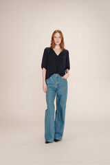 Grace & Mila Top largo de lurex  Azul