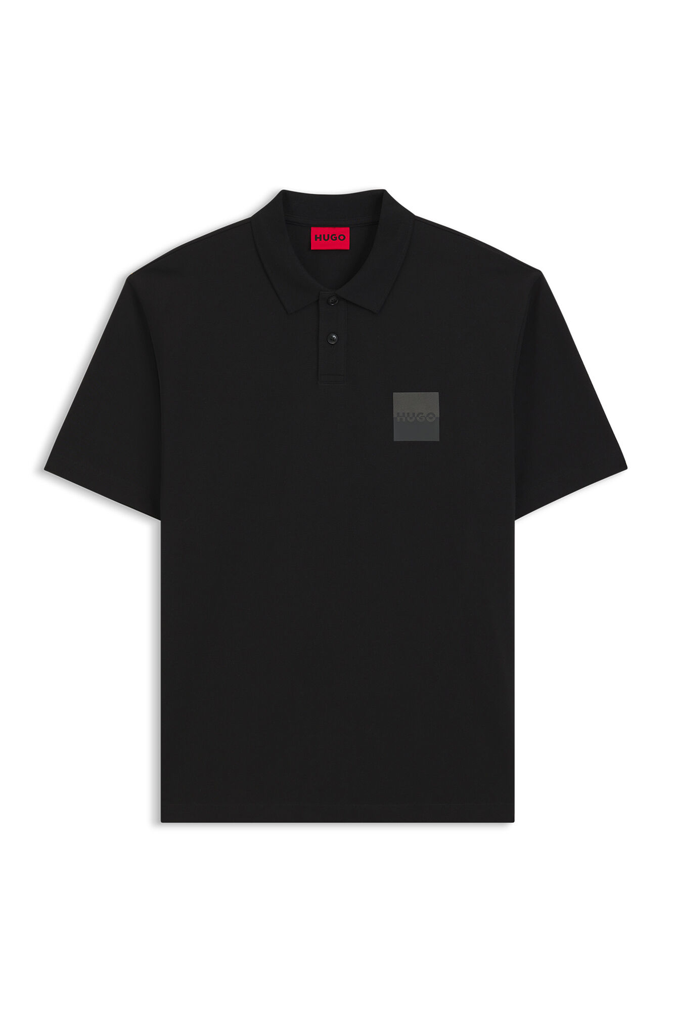 HUGO Polo de manga curta Preto