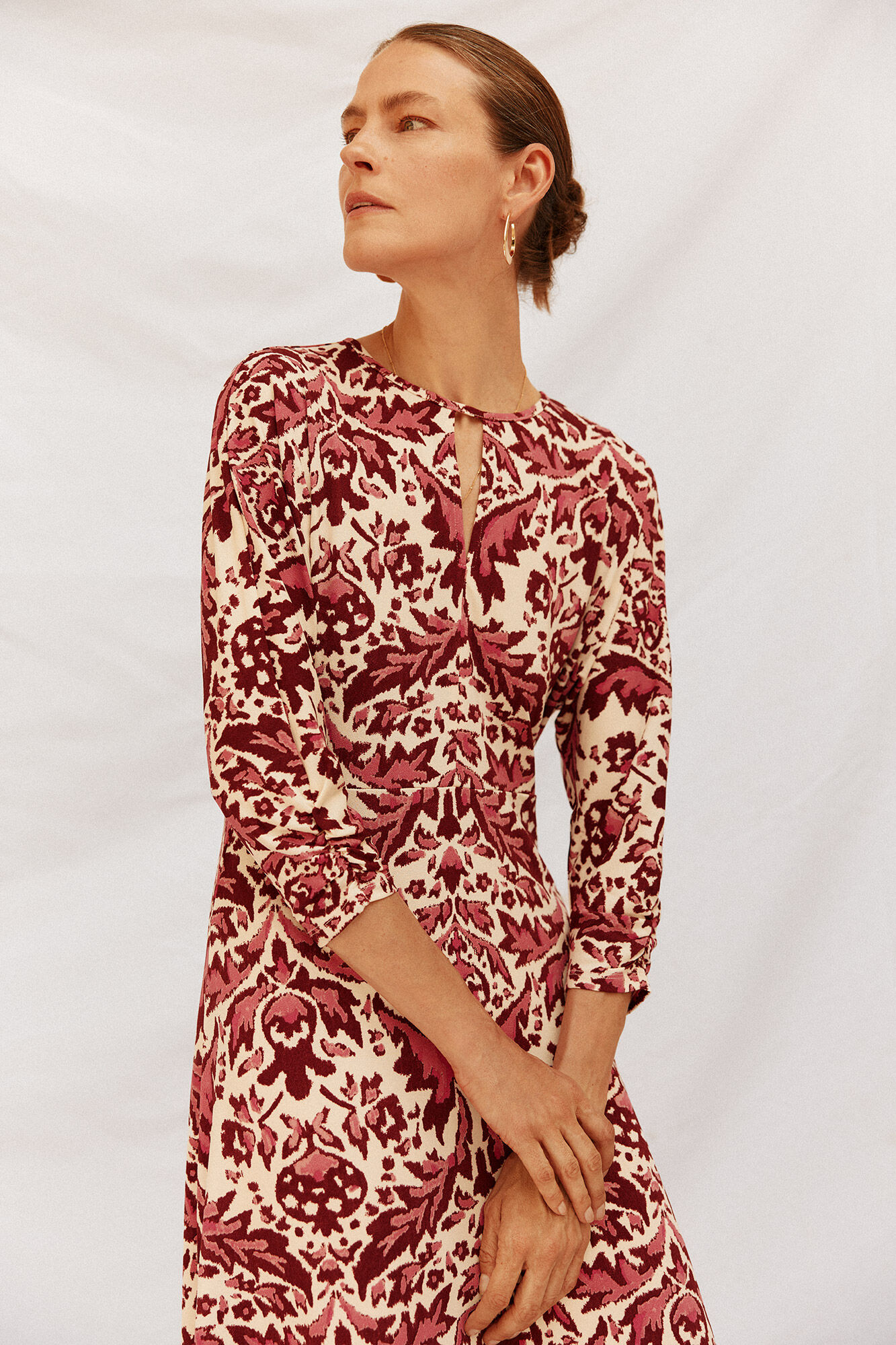 Cortefiel Flowing printed dress Multicolour