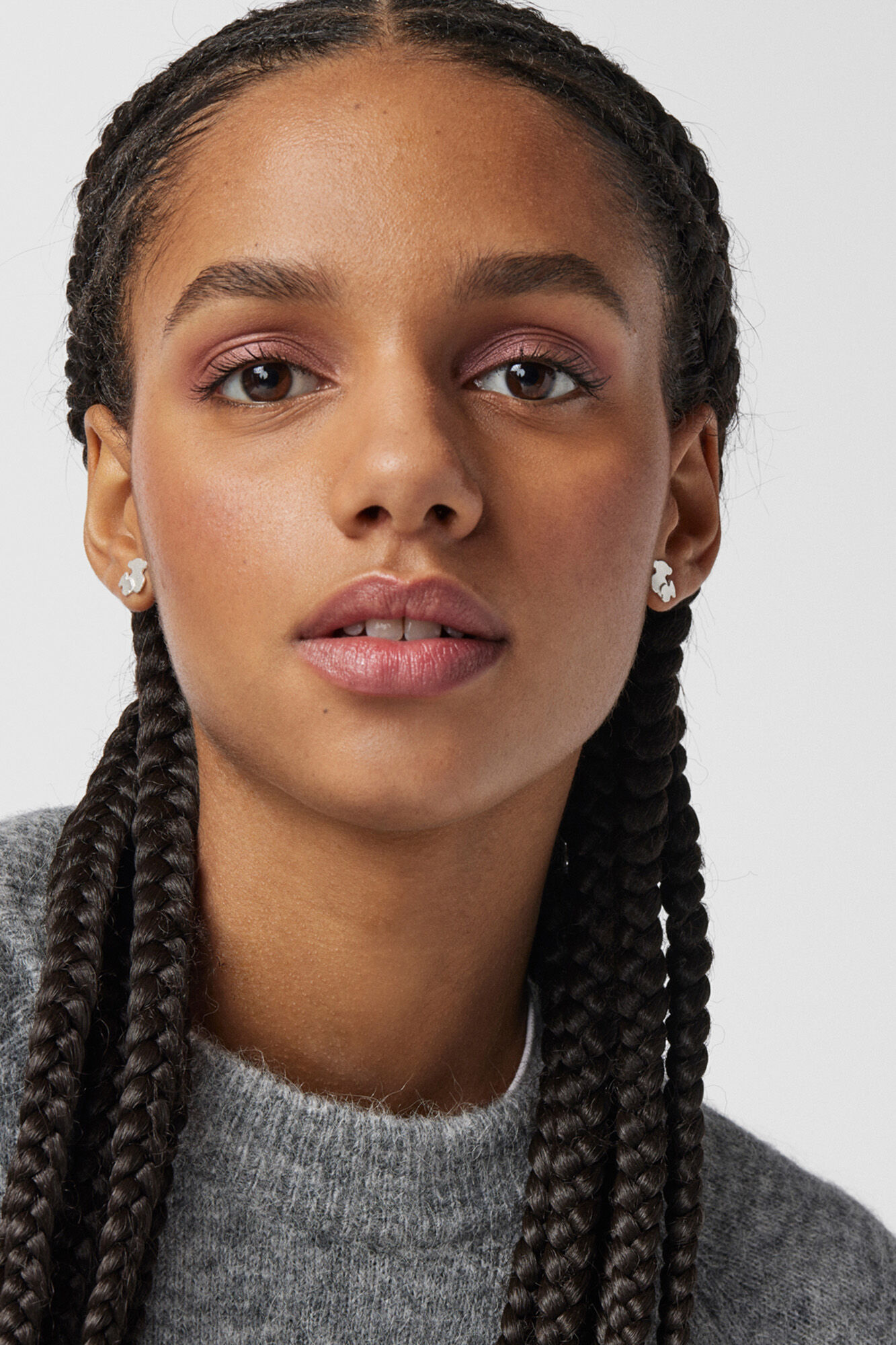 Tous Pendientes de plata con oso Gris