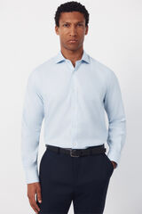 Cortefiel Easy iron houndstooth dress shirt Blue